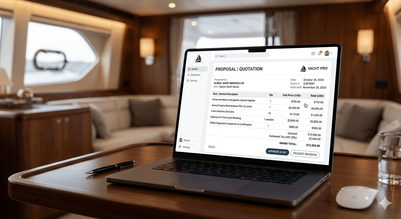 Luxury superyacht at anchor